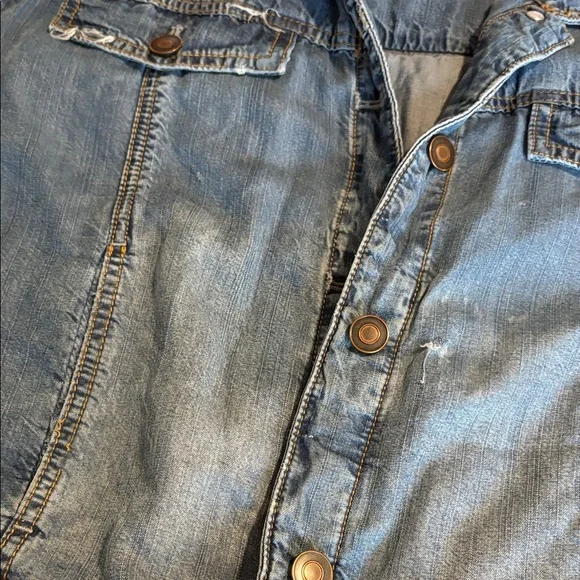 Free People Classic Blue Denim Jacket - Picture 5 of 7